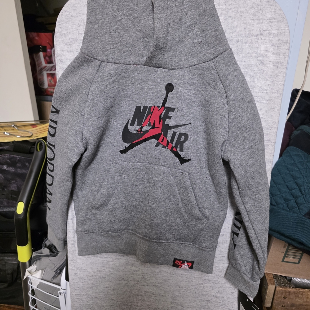Jordan Gray and Black Sweatshirt Hoodie
